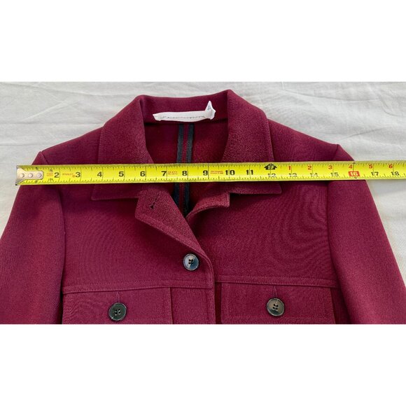 Victoria Beckham Utility Jacket in Burgundy, Size 6 - Picture 7 of 13